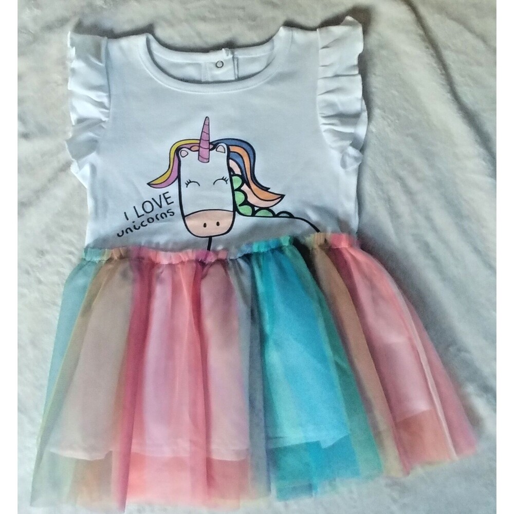 dress New 12 months girls Little Wonders baby sleeveless unicorn tutu